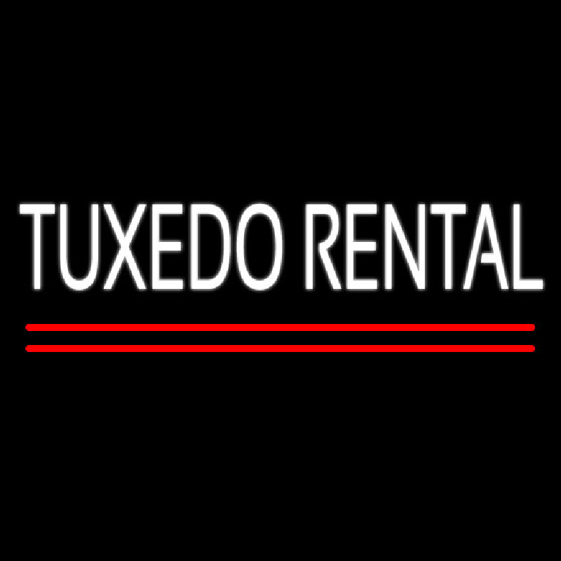 Tu edo Rental Block Neon Skilt