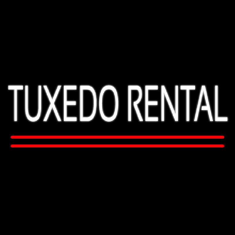 Tu edo Rental Block Neon Skilt