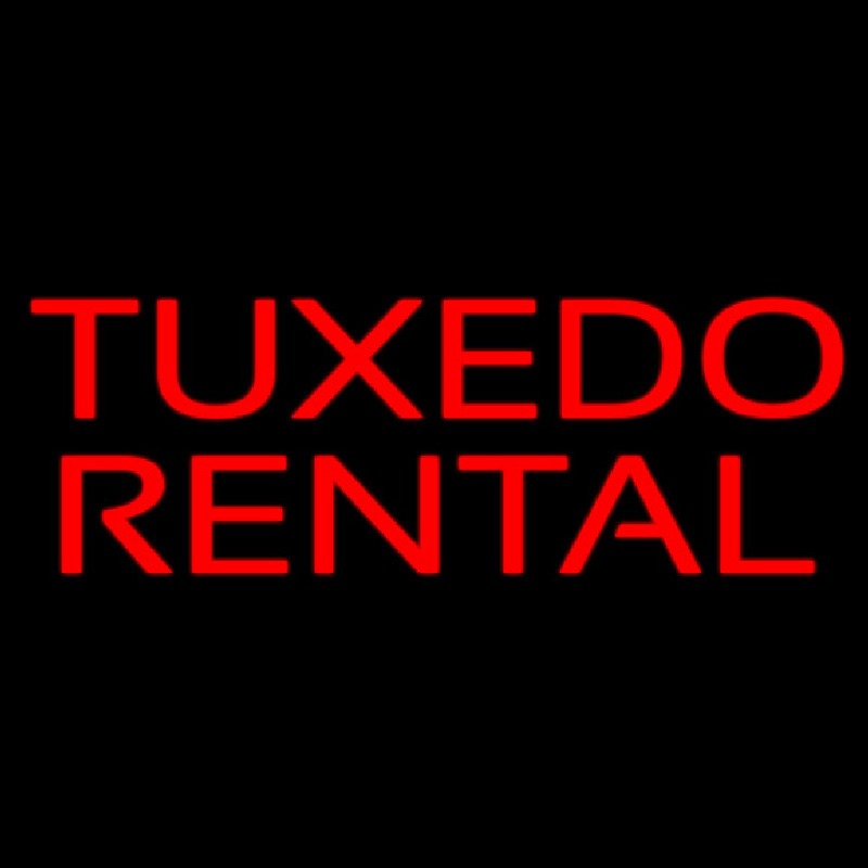 Tu edo Rental Neon Skilt