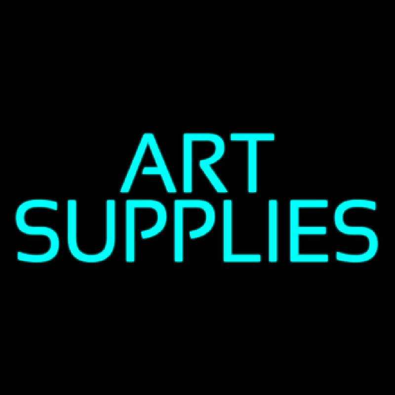 Turquoise Art Supplies 1 Neon Skilt