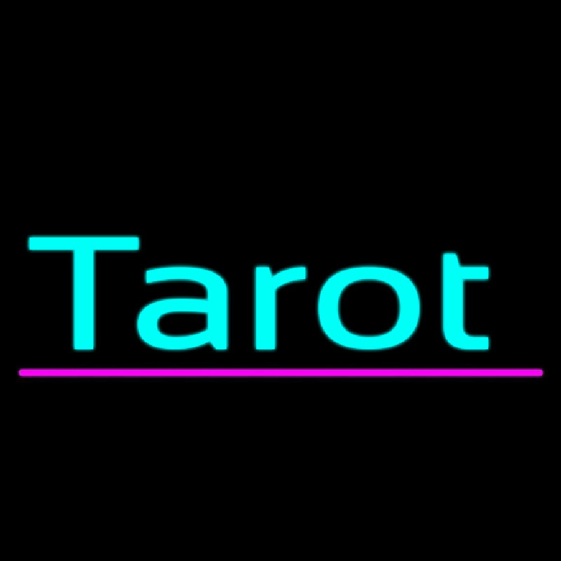 Turquoise Tarot Pink Line Neon Skilt