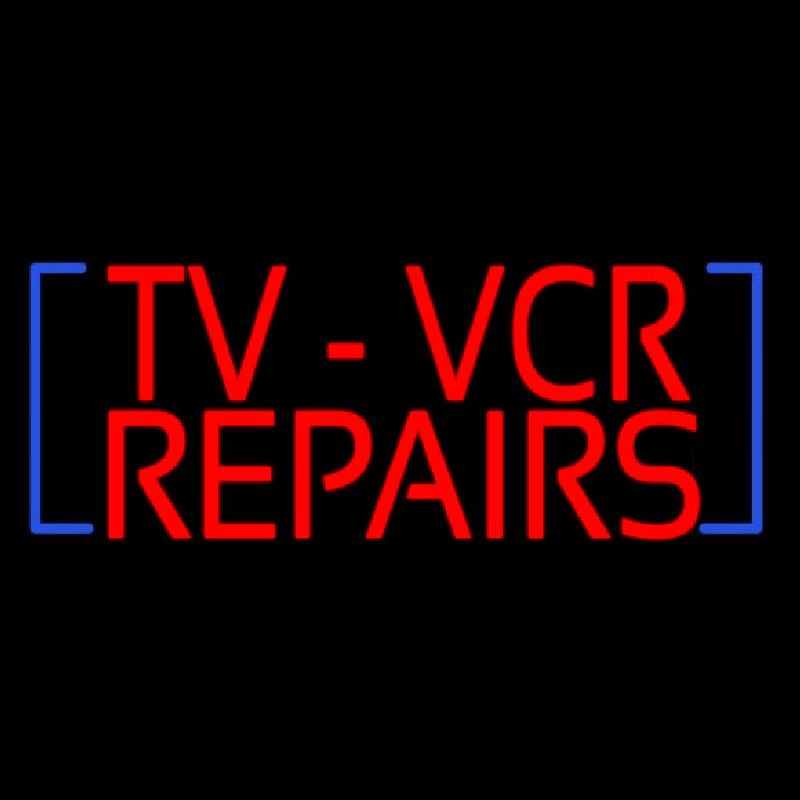Tv Vcr Repair Neon Skilt