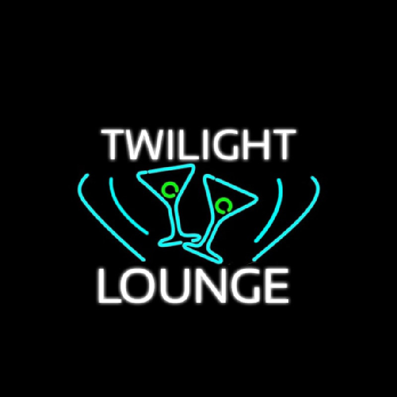 Twilight Lounge With Martini Neon Skilt