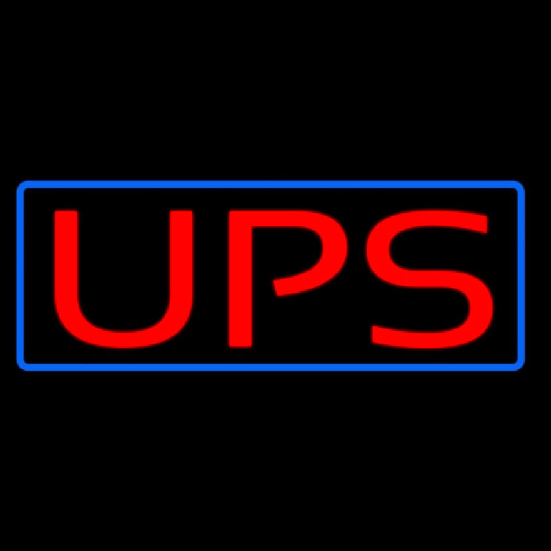 Ups Blue Border Neon Skilt
