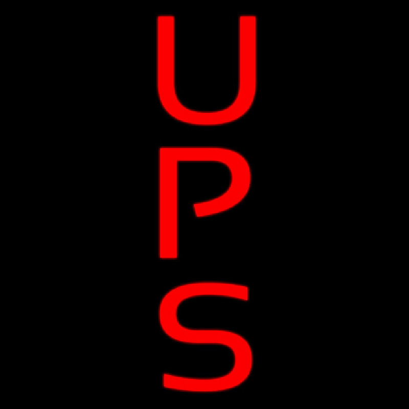 Ups Vertical Neon Skilt