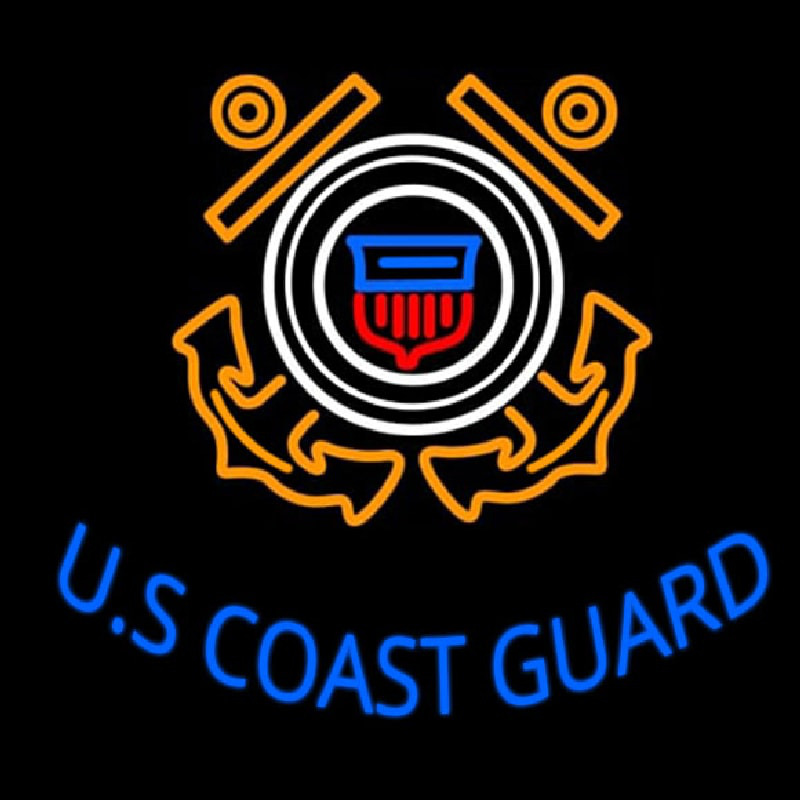 Us Coast Guard Logo Neon Skilt