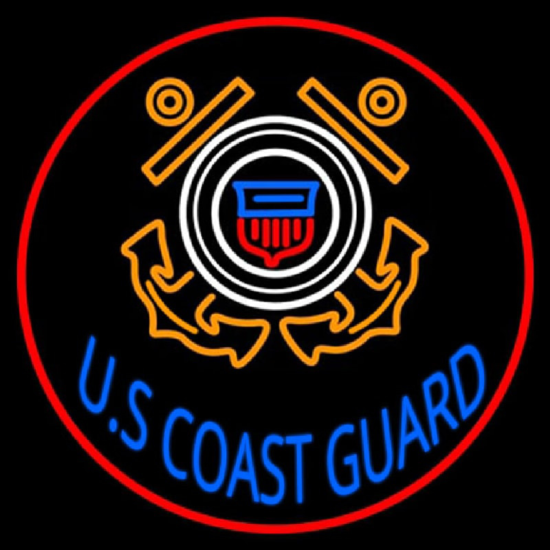 Us Coast Guard Logo Neon Skilt