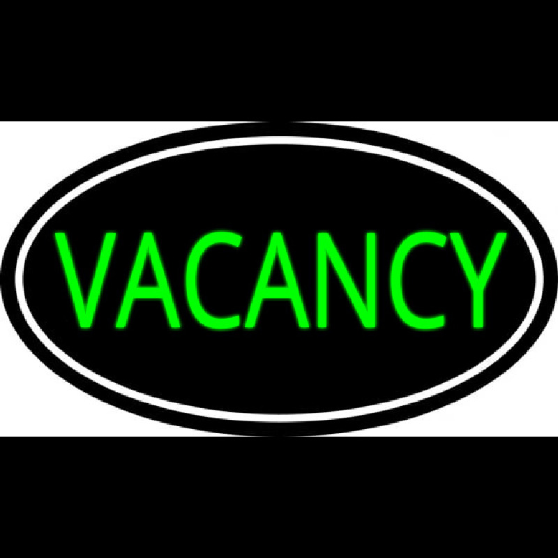 Vacancies With White Border Neon Skilt