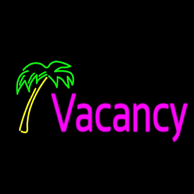 Vacancy Palm Tree Neon Skilt