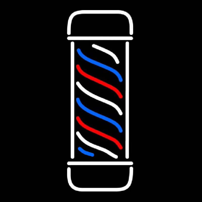 Vertical Barber Pole Neon Skilt