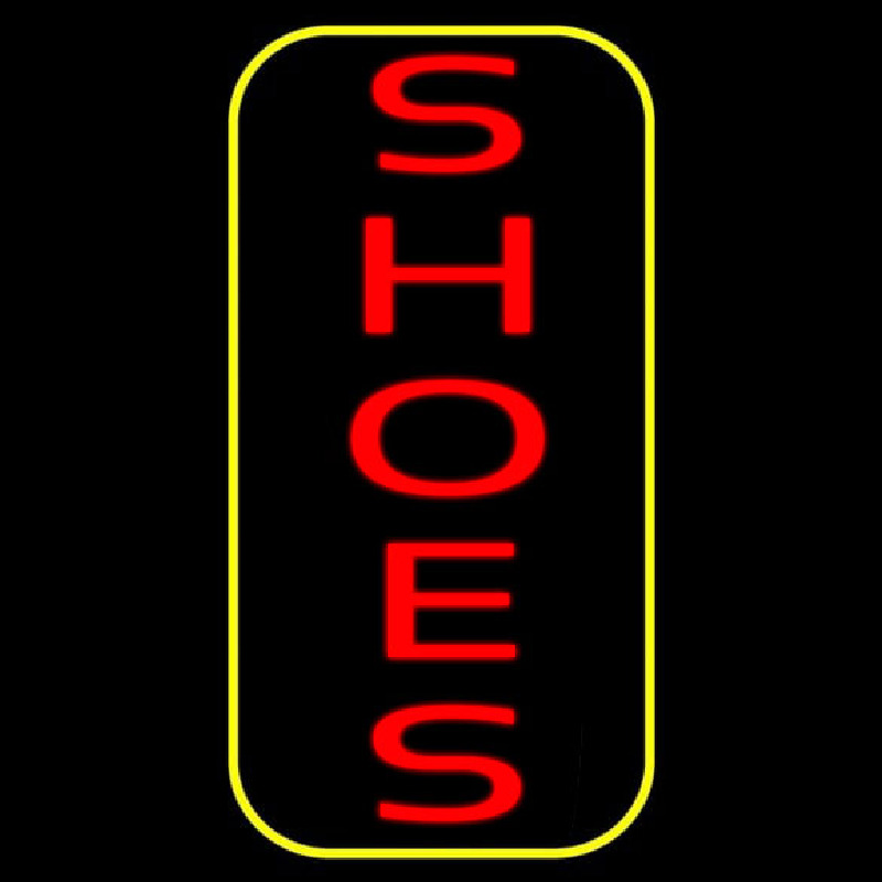 Vertical Shoes Border Neon Skilt