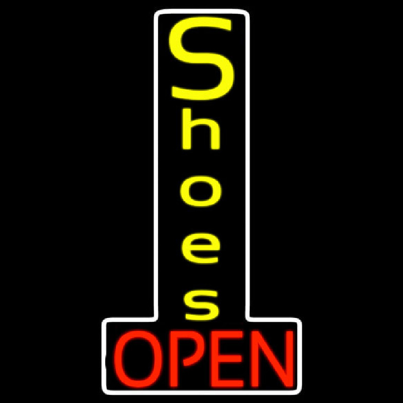 Vertical Shoes Open Neon Skilt