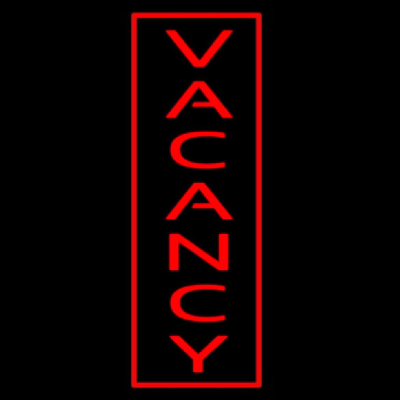 Vertical Vacancy Neon Skilt