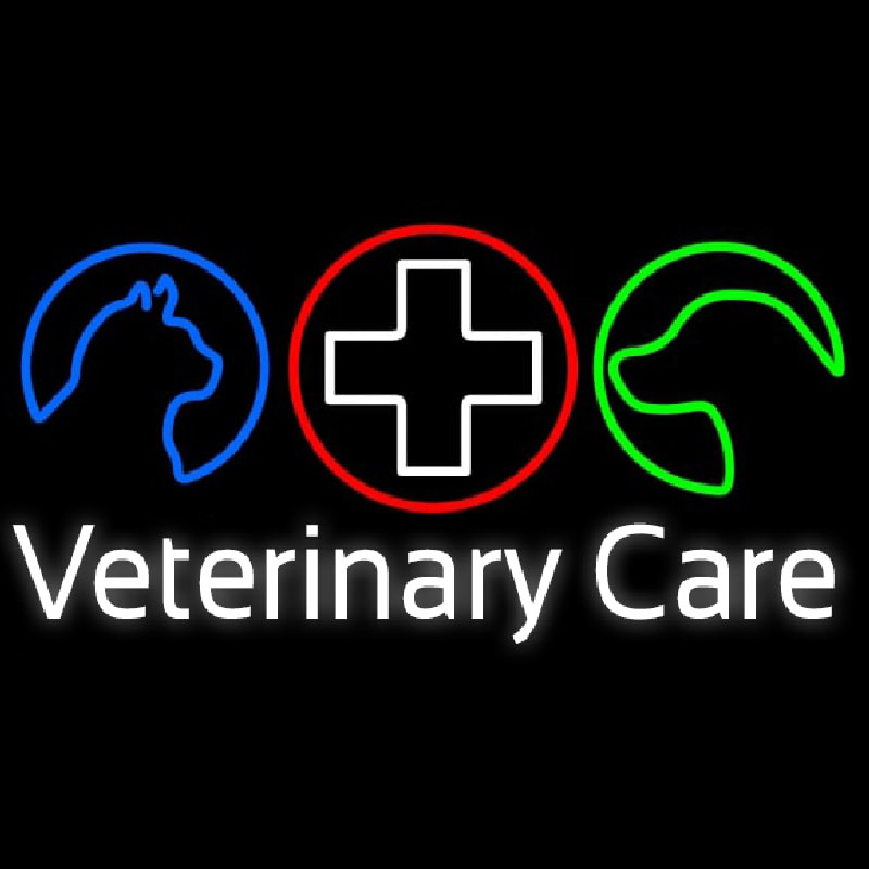 Veterinary Care Neon Skilt