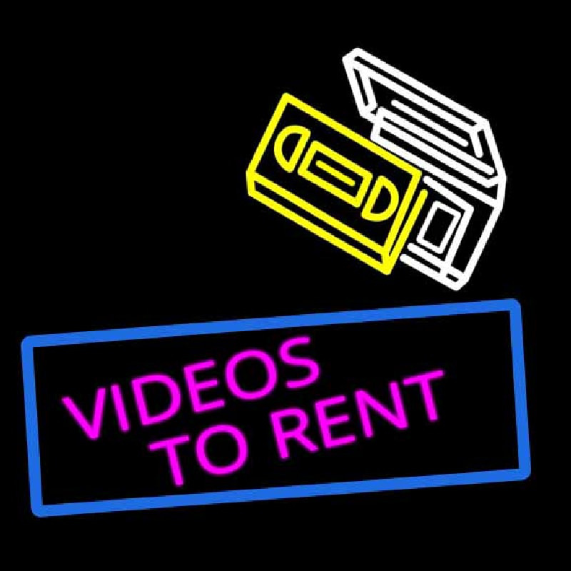 Videos To Rent Neon Skilt