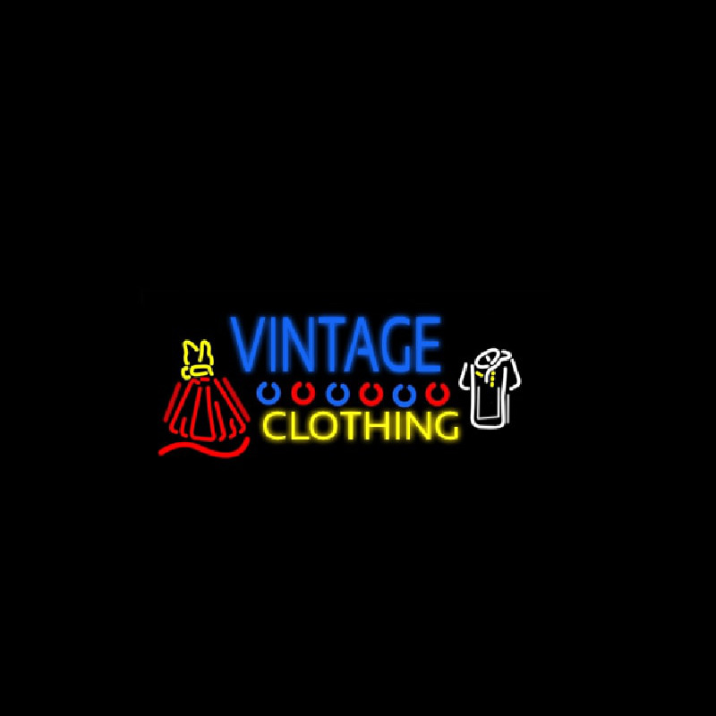 Vintage Clothing Neon Skilt