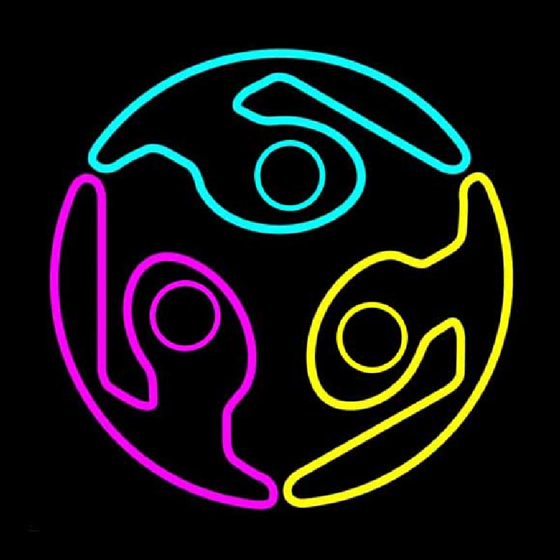 Volleyball Logo Neon Skilt