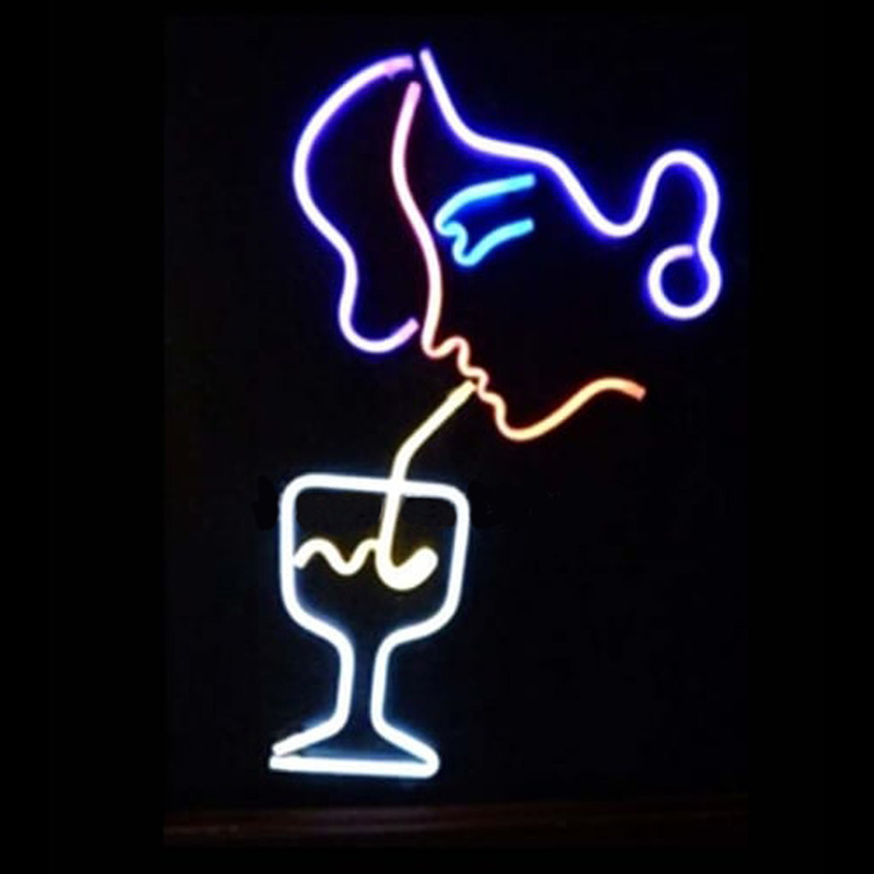 WOMEN DRINKING Neon Skilt