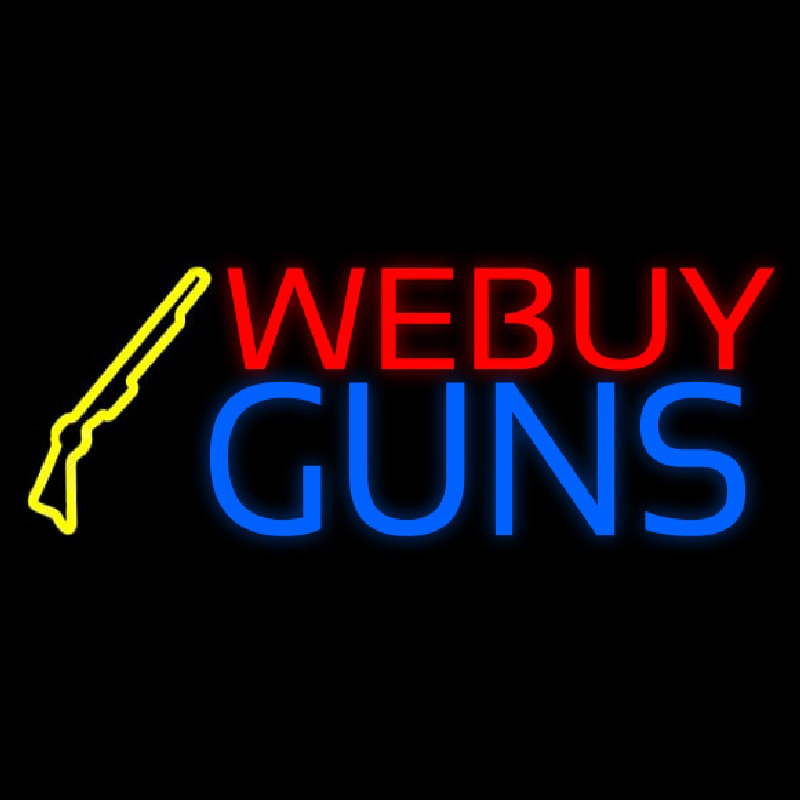 We Buy Guns Neon Skilt