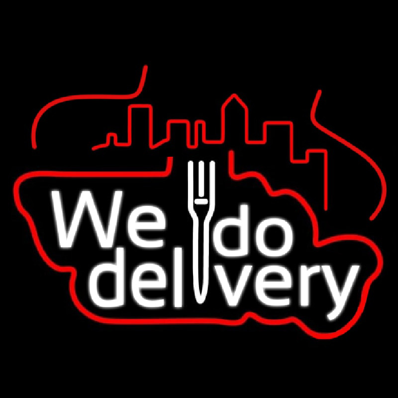 We Do Delivery Neon Skilt