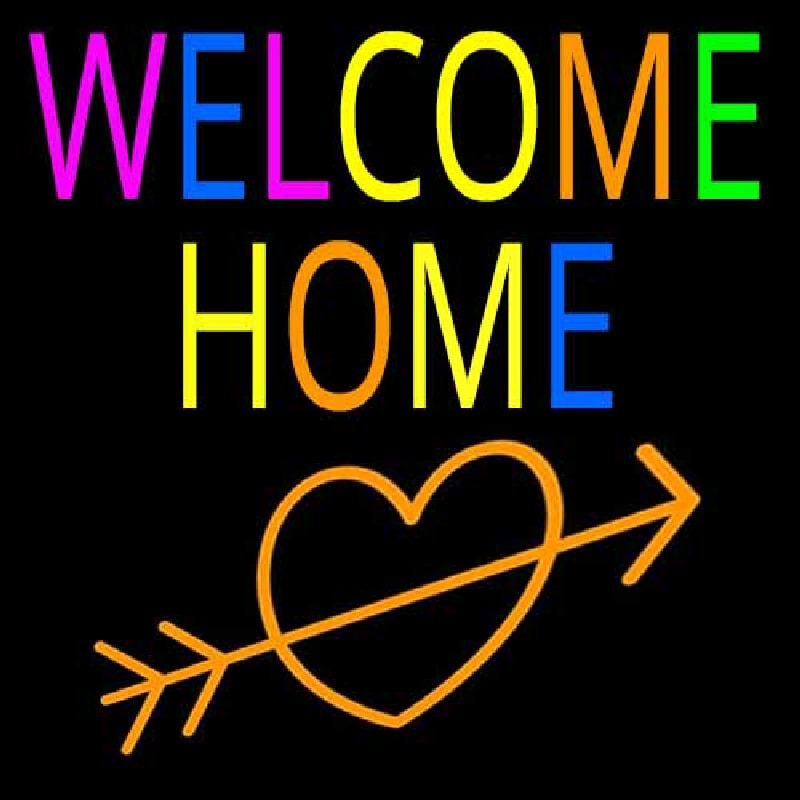 Welcome Home Neon Skilt