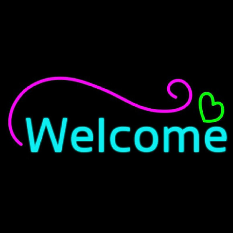 Welcome Love Neon Skilt