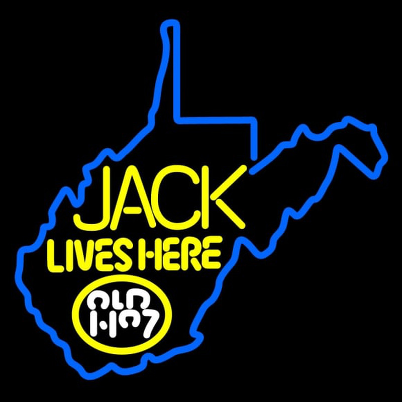 West Viginia Jack Lives Here Neon Skilt