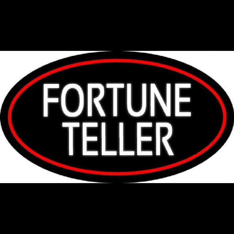 White Fortune Teller Neon Skilt