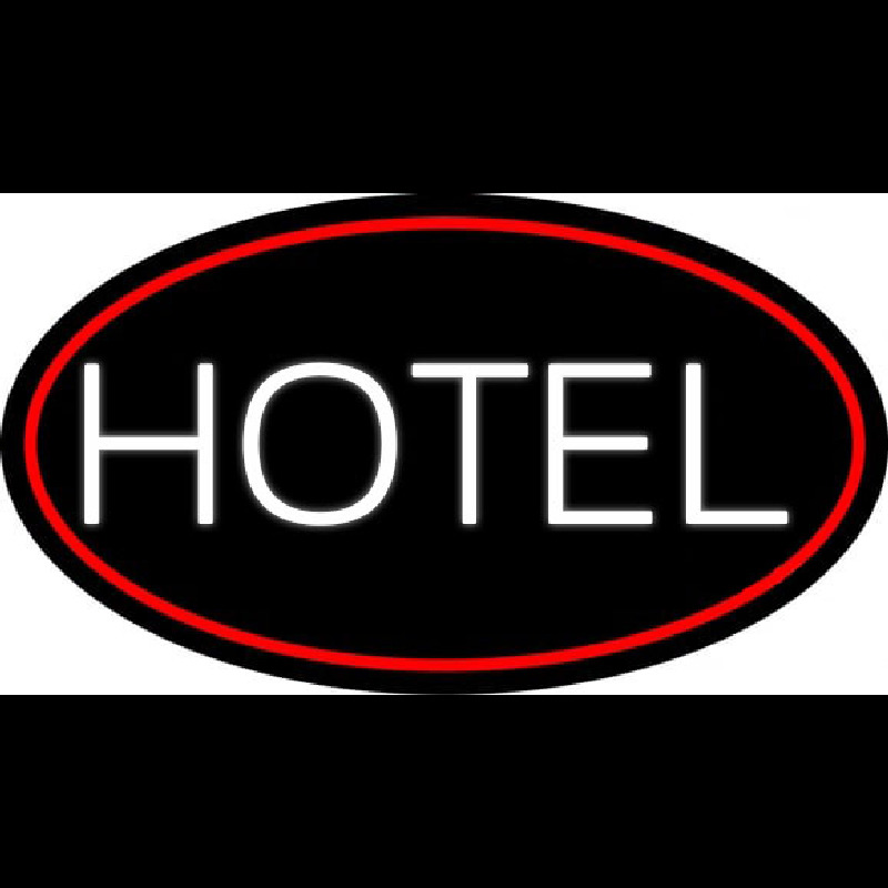 White Hotel Neon Skilt