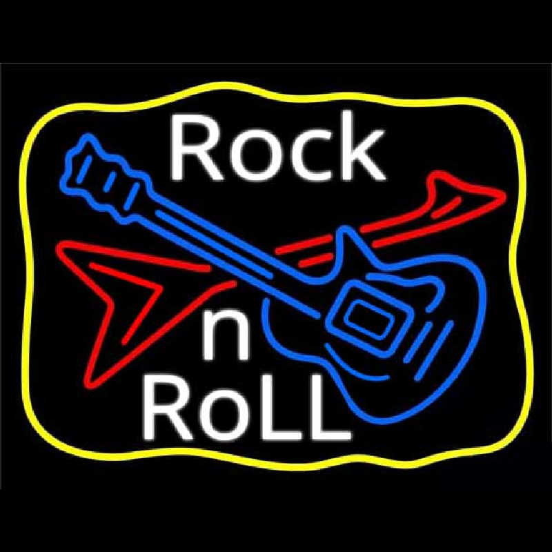 White Rock N Roll Neon Skilt