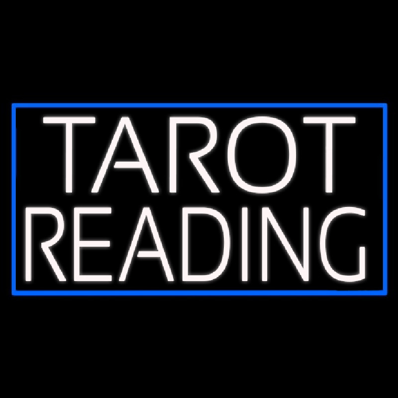 White Tarot Reading Neon Skilt