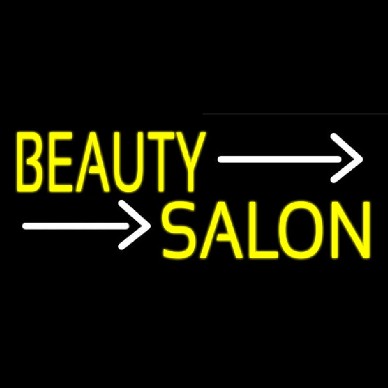 Yellow Beauty Salon Neon Skilt