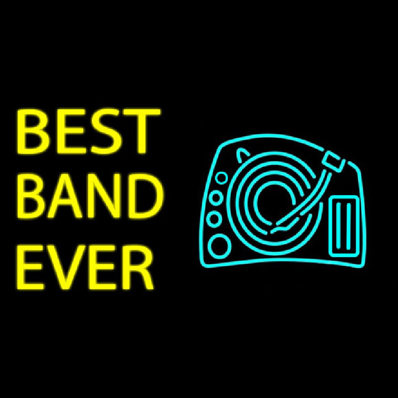 Yellow Best Band Ever Neon Skilt