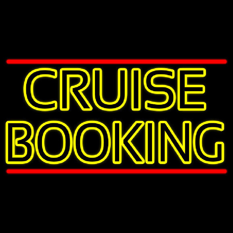Yellow Cruise Booking Neon Skilt