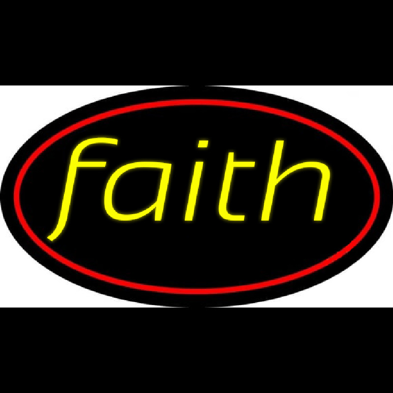 Yellow Faith Neon Skilt