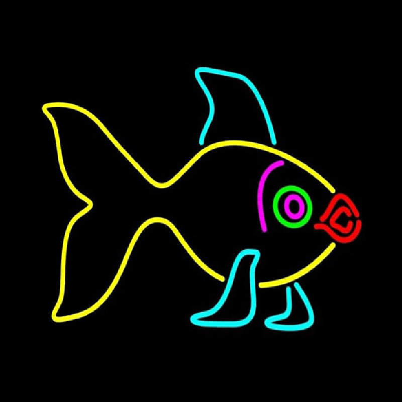 Yellow Fish 1 Neon Skilt