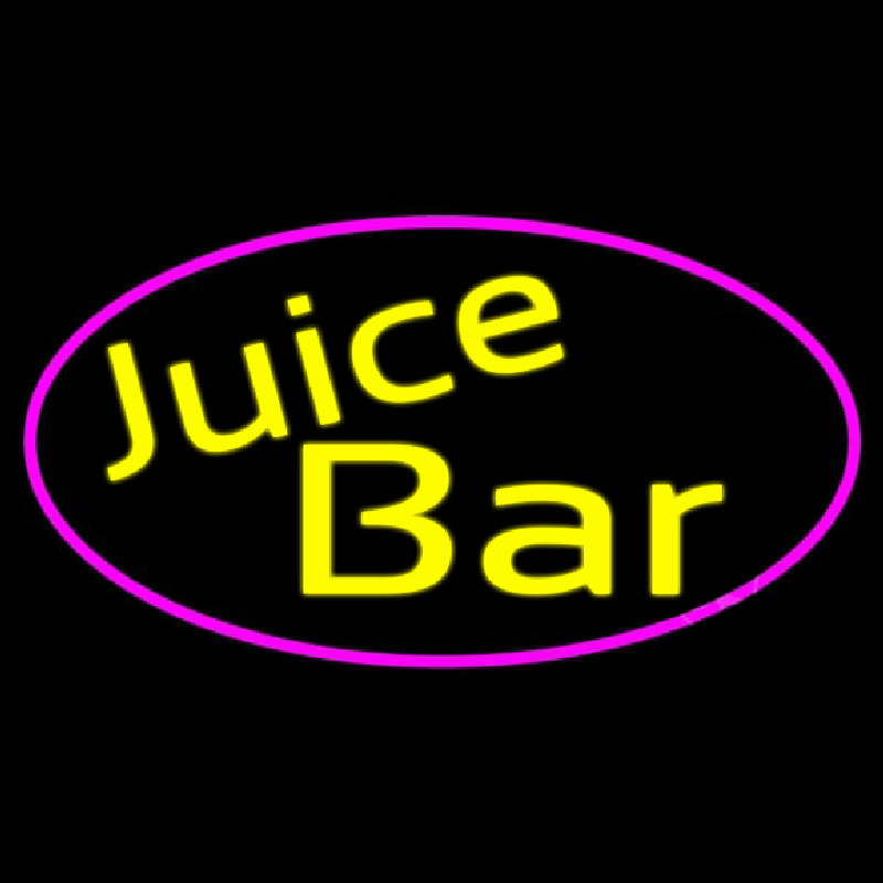 Yellow Juice Bar Neon Skilt