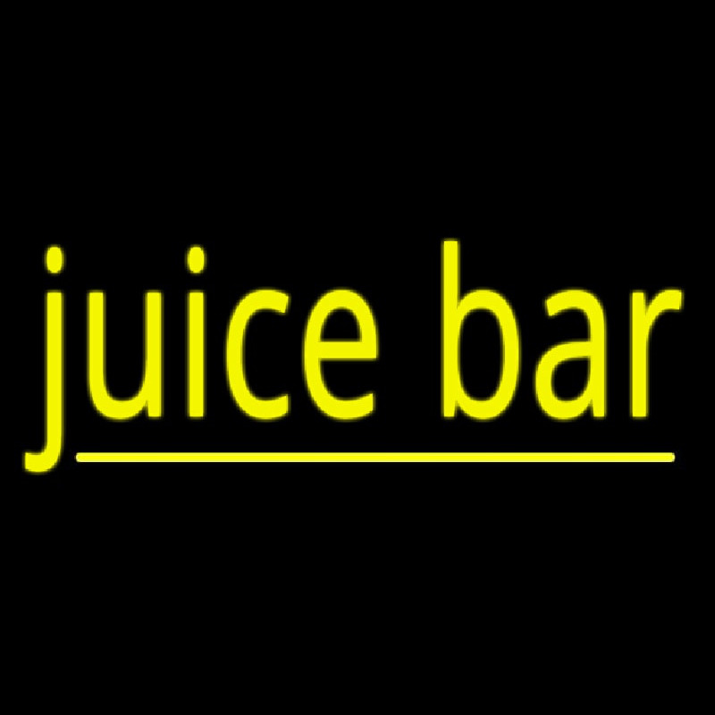 Yellow Juice Bar Neon Skilt