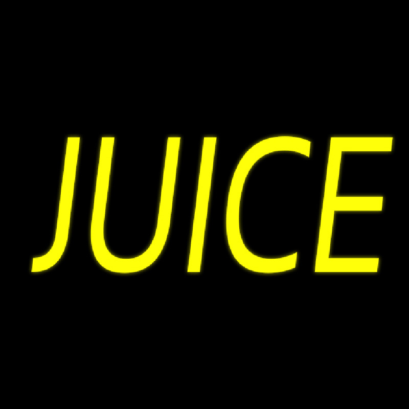 Yellow Juice Neon Skilt