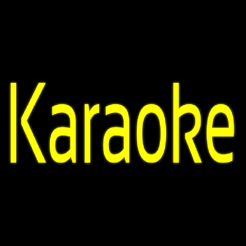Yellow Karaoke 1 Neon Skilt