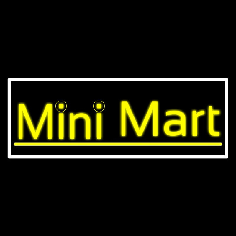 Yellow Mini Mart Neon Skilt