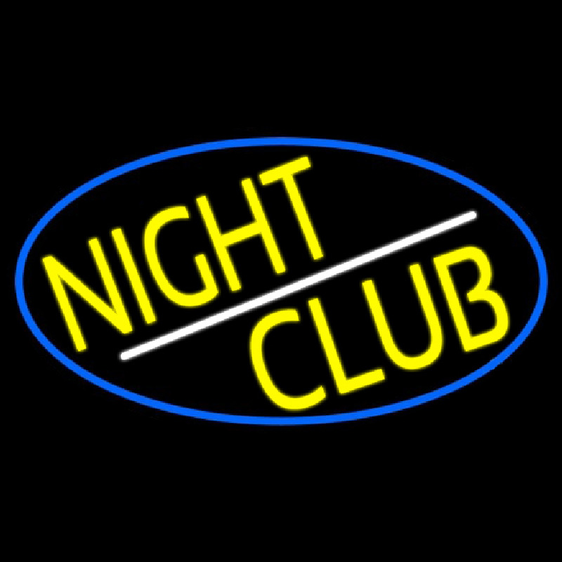 Yellow Night Club Neon Skilt