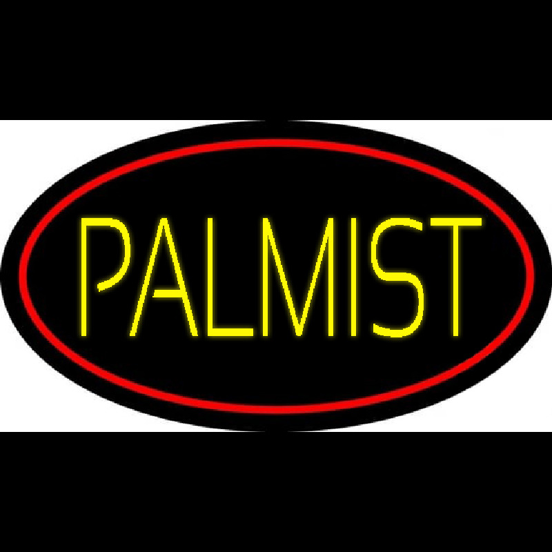 Yellow Palmist Block Neon Skilt