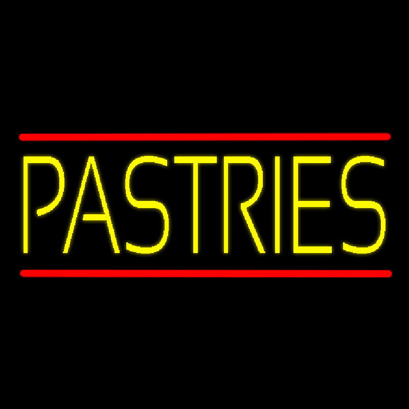 Yellow Pastries Neon Skilt