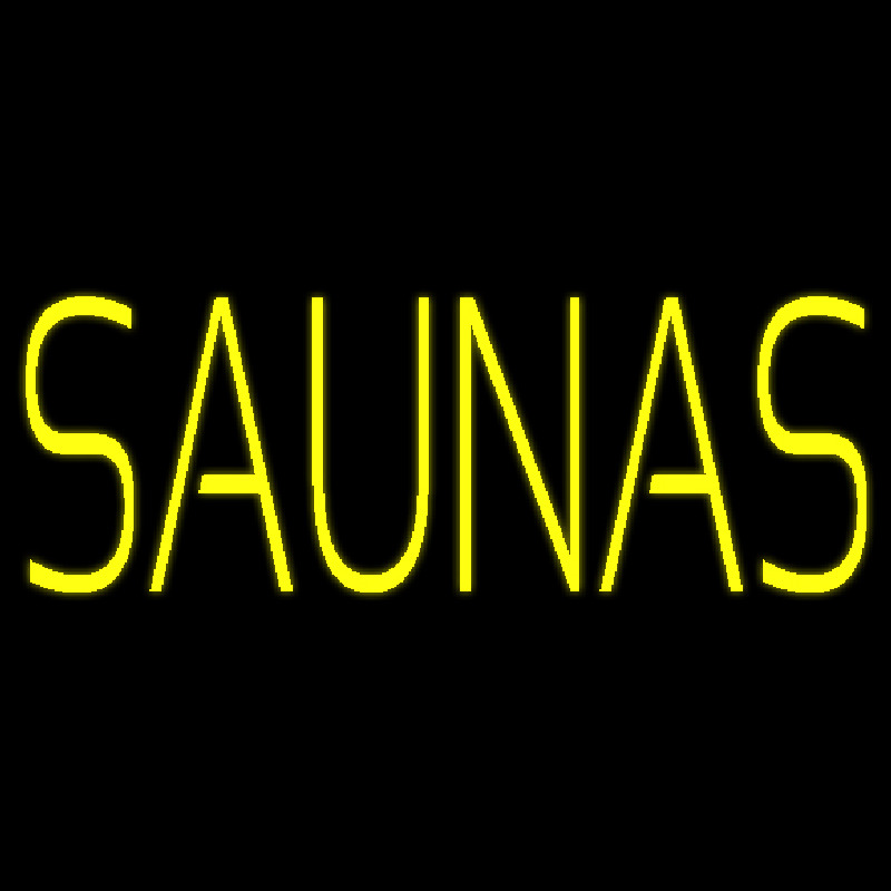 Yellow Saunas Neon Skilt