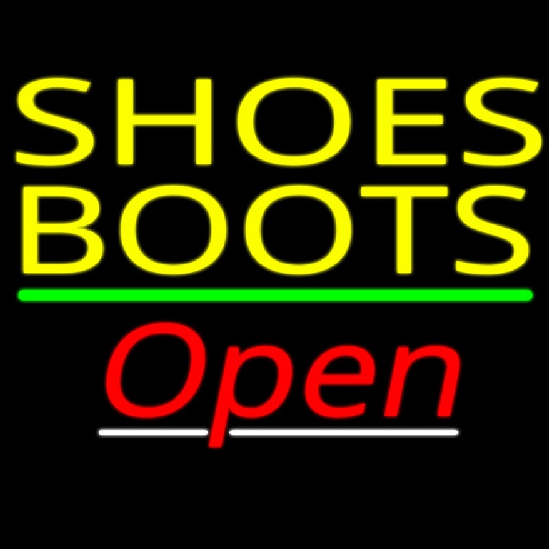 Yellow Shoes Boots Open Neon Skilt