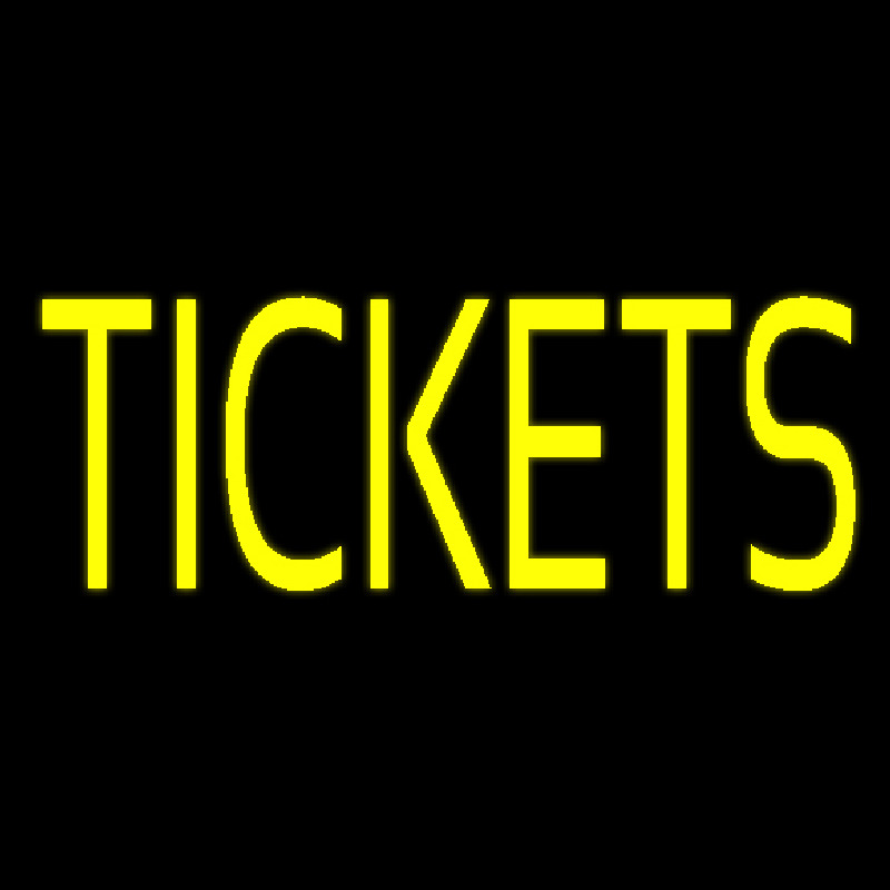 Yellow Tickets Neon Skilt