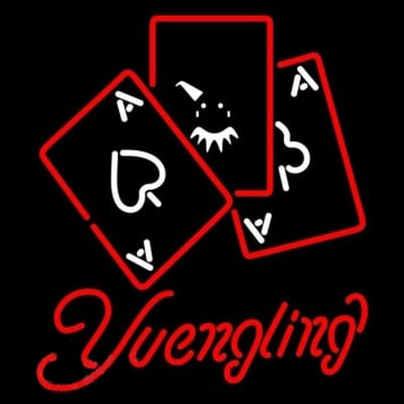 Yuengling Ace And Poker Neon Skilt