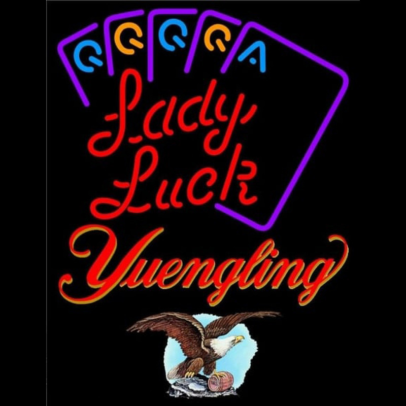 Yuengling Lady Luck Series Beer Sign Neon Skilt