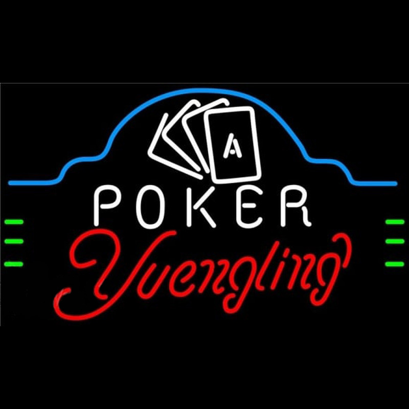 Yuengling Poker Ace Cards Beer Sign Neon Skilt